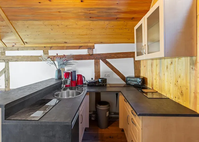 Sabina Mounteurwohnung Dachboden I 55 Zoll Tv I Schlafcouch Mit 20cm Matraze 2 Weitere Schlafplaetze I Kueche I Bad شقة Trebbin